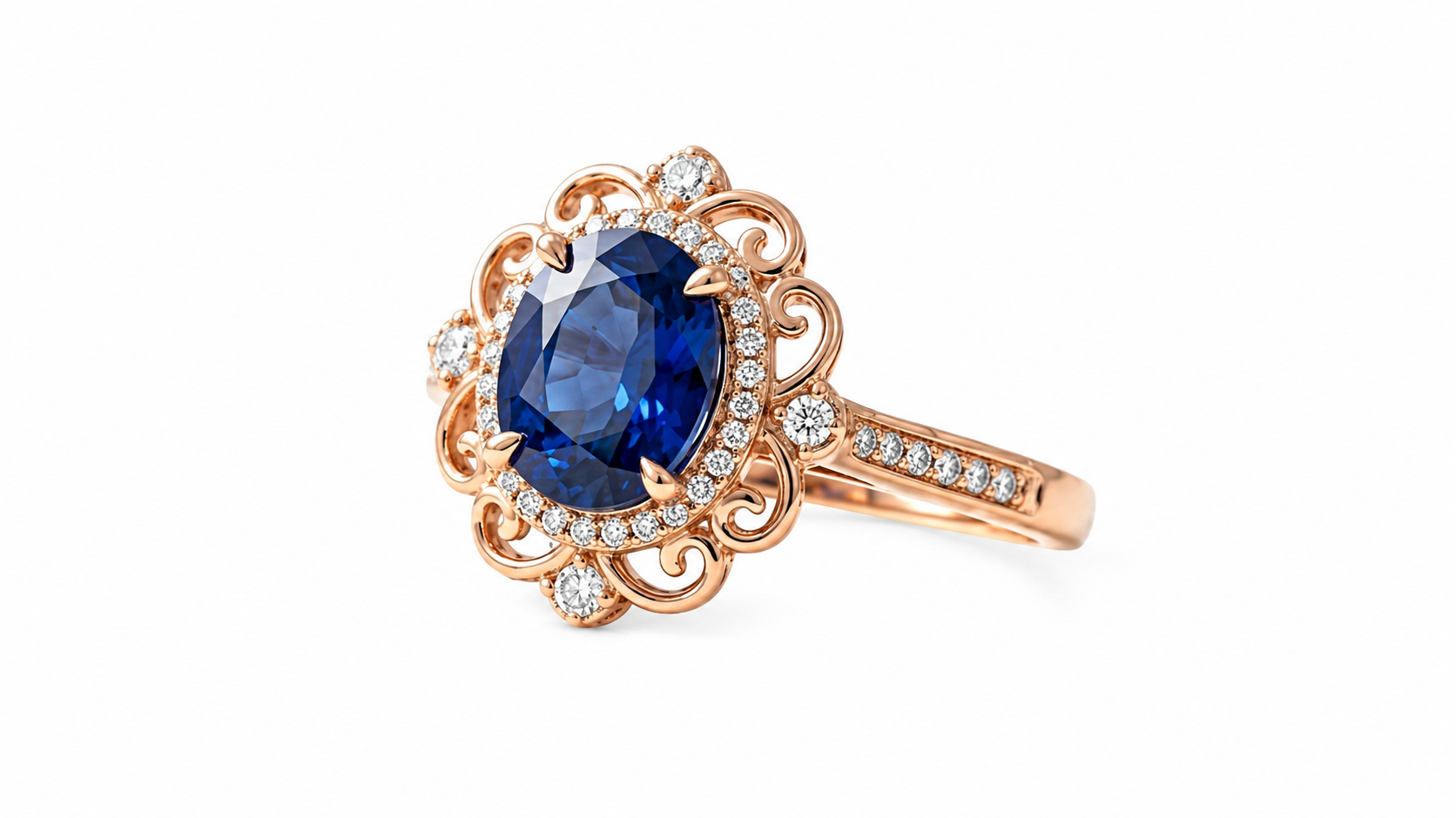 The Azure Heritage Ring on white background