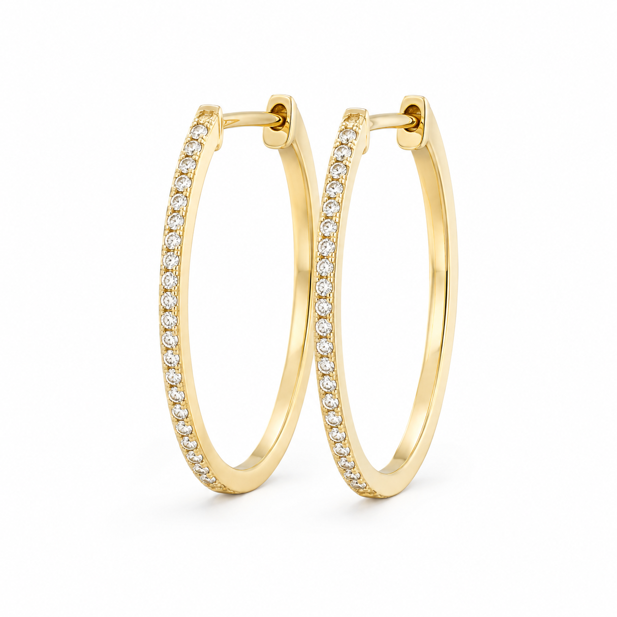 The Soleil Hoop Earrings on white background