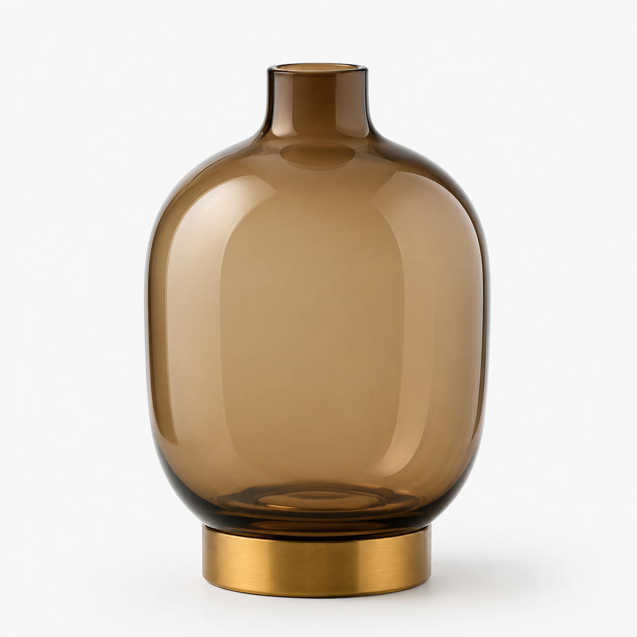 The Terra Ovoid Vase on white background